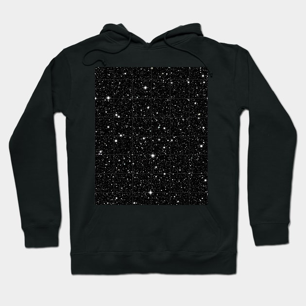 Black Sky With Stars Hoodie by Abstractdiva